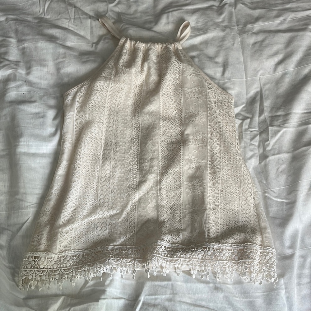 Vanity lace overlay top